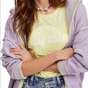 Free people in bloom full zip hoodie xs purple